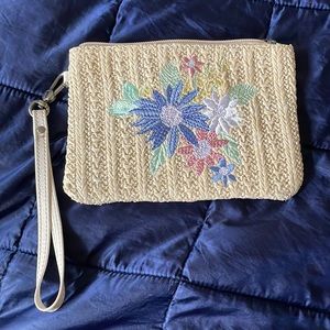Sakroots woven and embroidered wristlet